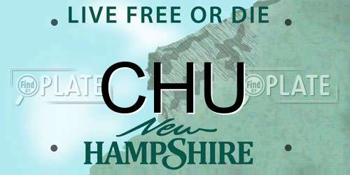 CHU New Hampshire License Plate
