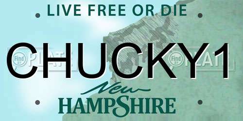 CHUCKY1 New Hampshire License Plate