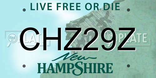 CHZ29Z New Hampshire License Plate