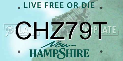 CHZ79T New Hampshire License Plate