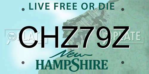 CHZ79Z New Hampshire License Plate