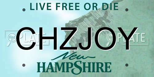 CHZJOY New Hampshire License Plate