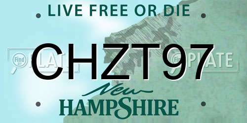 CHZT97 New Hampshire License Plate