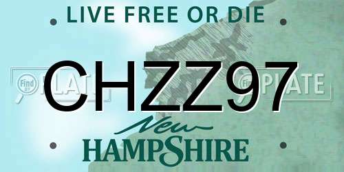 CHZZ97 New Hampshire License Plate