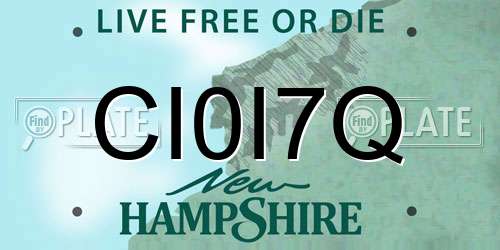 CI0I7Q New Hampshire License Plate