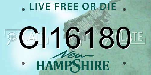 CI16180 New Hampshire License Plate