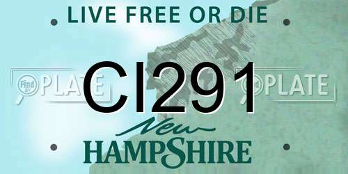 CI291 New Hampshire License Plate