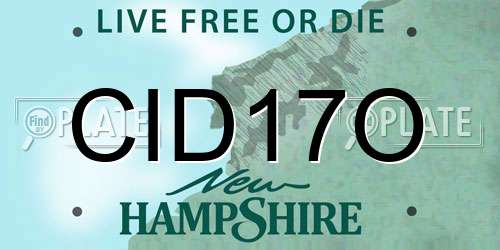CID17O New Hampshire License Plate