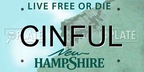 CINFUL New Hampshire License Plate