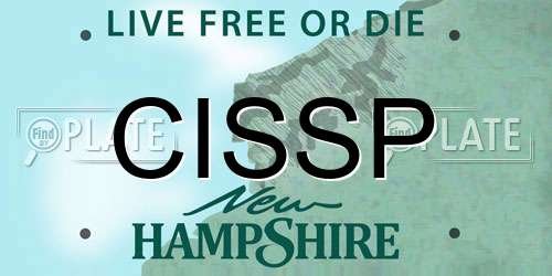 CISSP New Hampshire License Plate