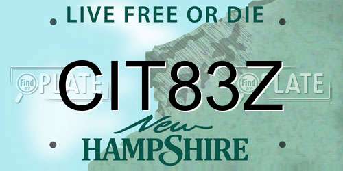 CIT83Z New Hampshire License Plate