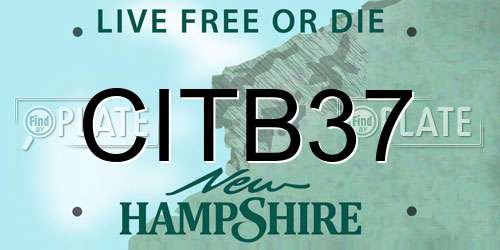 CITB37 New Hampshire License Plate