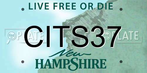 CITS37 New Hampshire License Plate