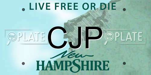 CJP New Hampshire License Plate