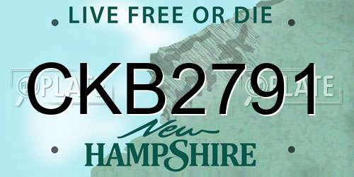CKB2791 New Hampshire License Plate