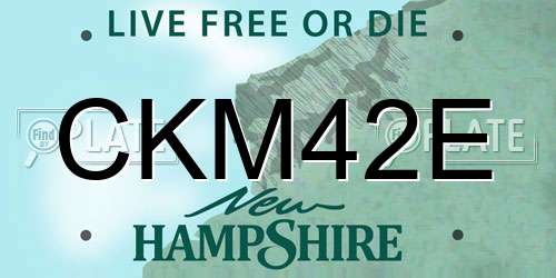 CKM42E New Hampshire License Plate