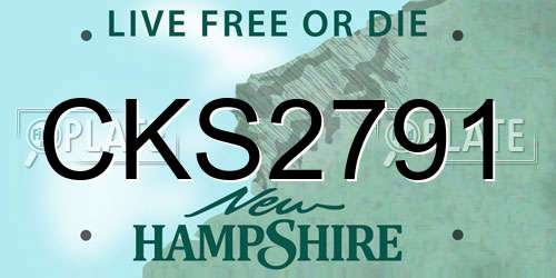 CKS2791 New Hampshire License Plate