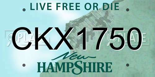 CKX1750 New Hampshire License Plate