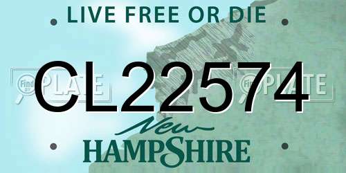 CL22574 New Hampshire License Plate