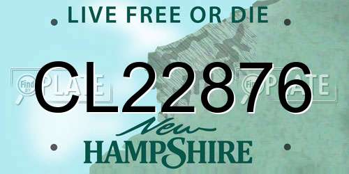 CL22876 New Hampshire License Plate