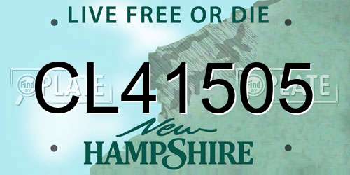 CL41505 New Hampshire License Plate