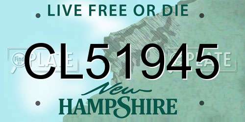 CL51945 New Hampshire License Plate