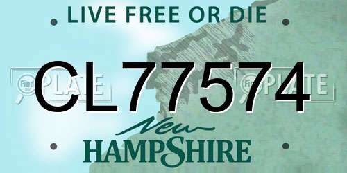 CL77574 New Hampshire License Plate