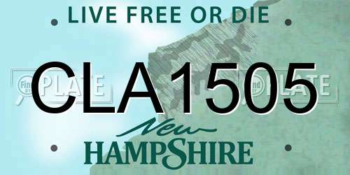 CLA1505 New Hampshire License Plate