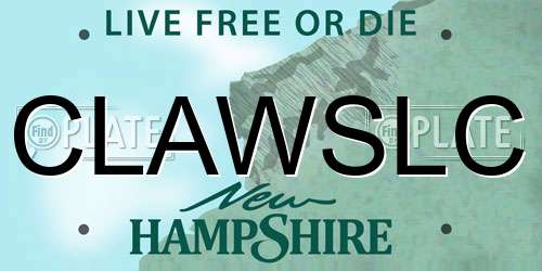 CLAWSLC New Hampshire License Plate