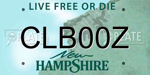 CLB00Z New Hampshire License Plate