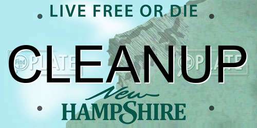 CLEANUP New Hampshire License Plate
