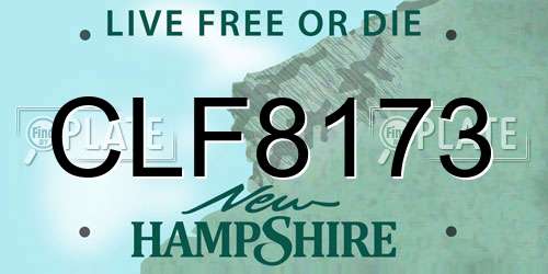 CLF8173 New Hampshire License Plate