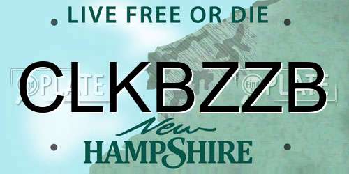 CLKBZZB New Hampshire License Plate