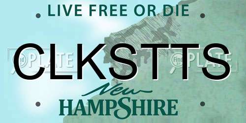 CLKSTTS New Hampshire License Plate