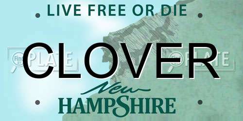 CLOVER New Hampshire License Plate