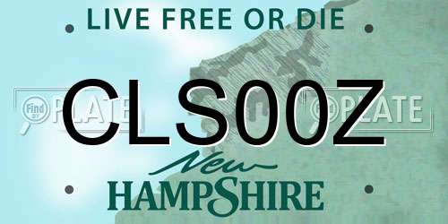 CLS00Z New Hampshire License Plate