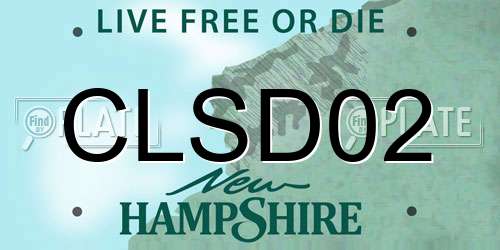 CLSD02 New Hampshire License Plate