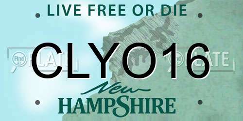 CLYO16 New Hampshire License Plate