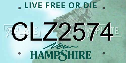 CLZ2574 New Hampshire License Plate