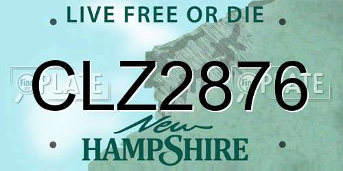 CLZ2876 New Hampshire License Plate