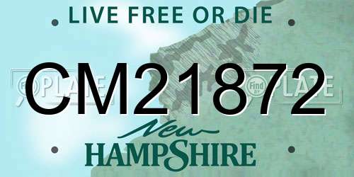 CM21872 New Hampshire License Plate