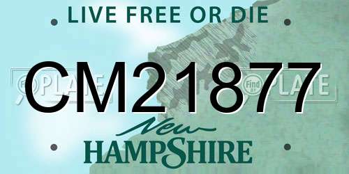CM21877 New Hampshire License Plate