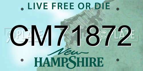 CM71872 New Hampshire License Plate