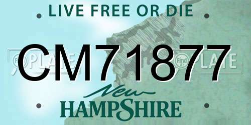 CM71877 New Hampshire License Plate
