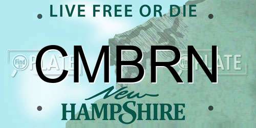 CMBRN New Hampshire License Plate