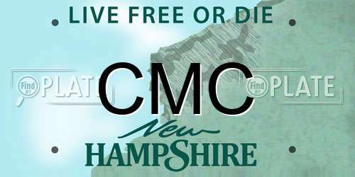 CMC New Hampshire License Plate