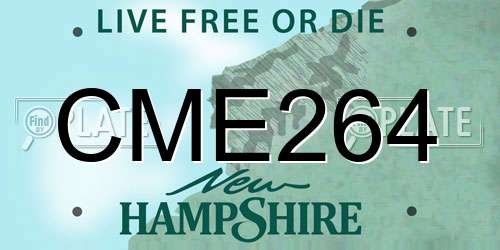 CME264 New Hampshire License Plate
