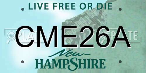 CME26A New Hampshire License Plate