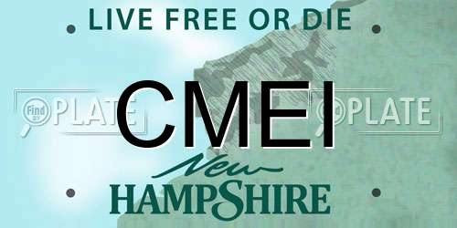 CMEI New Hampshire License Plate