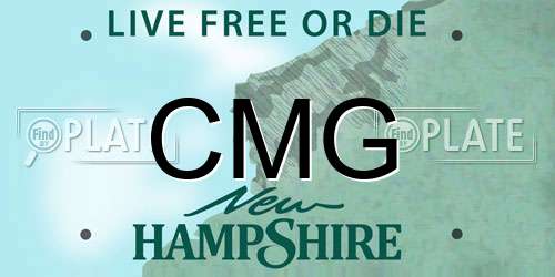 CMG New Hampshire License Plate
